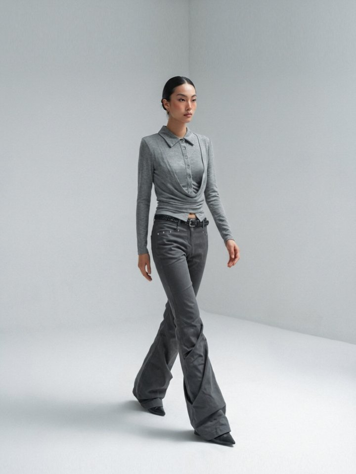 Rare Closet - Korean Women Fashion - #momslook - Two Pintuck Bootcut Pants - 11