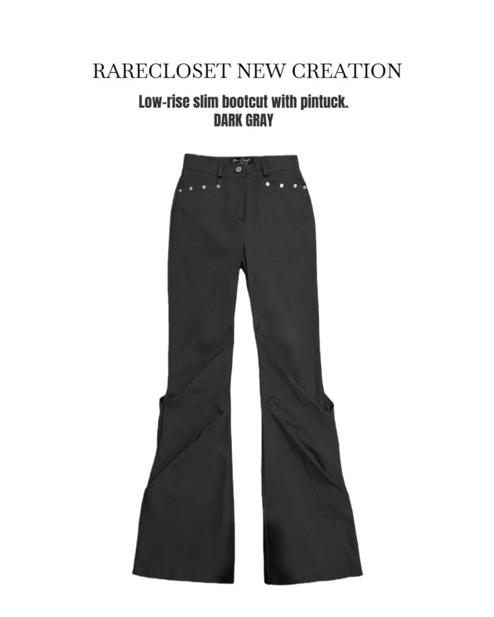Rare Closet - Korean Women Fashion - #momslook - Two Pintuck Bootcut Pants - 5