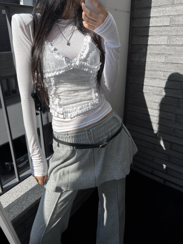 Rare Closet - Korean Women Fashion - #momslook - Opening Bustier Tee