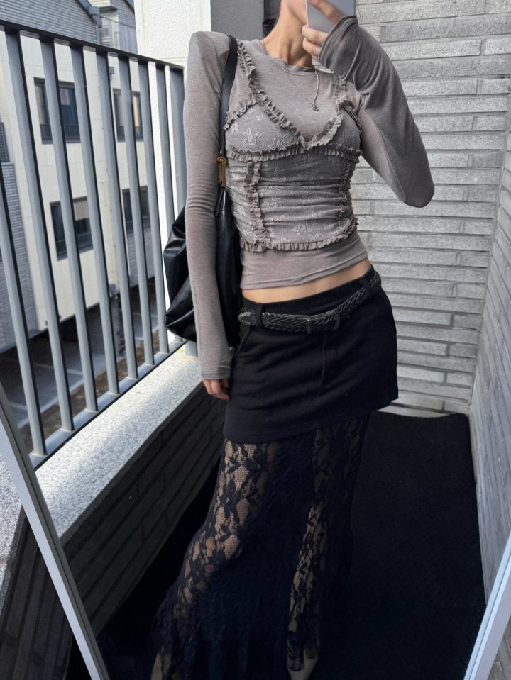 Rare Closet - Korean Women Fashion - #momslook - Opening Bustier Tee - 9