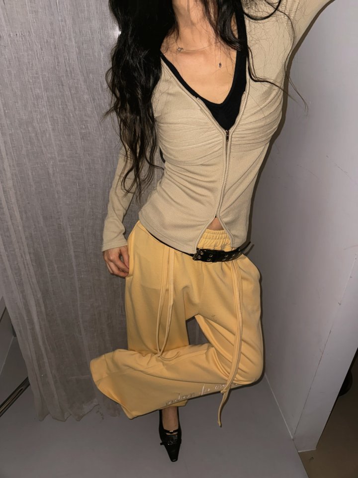 Rare Closet - Korean Women Fashion - #womensfashion - Bust Shirring Zip-Up - 10
