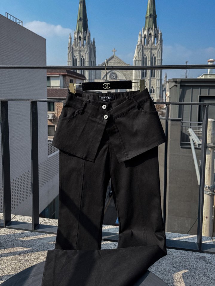 Flap Cotton Bootcut Pants by Rare Closet for Women - view 4