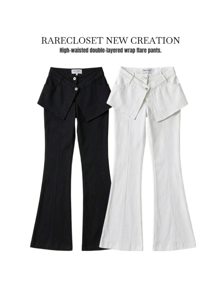 Flap Cotton Bootcut Pants by Rare Closet for Women - view 6