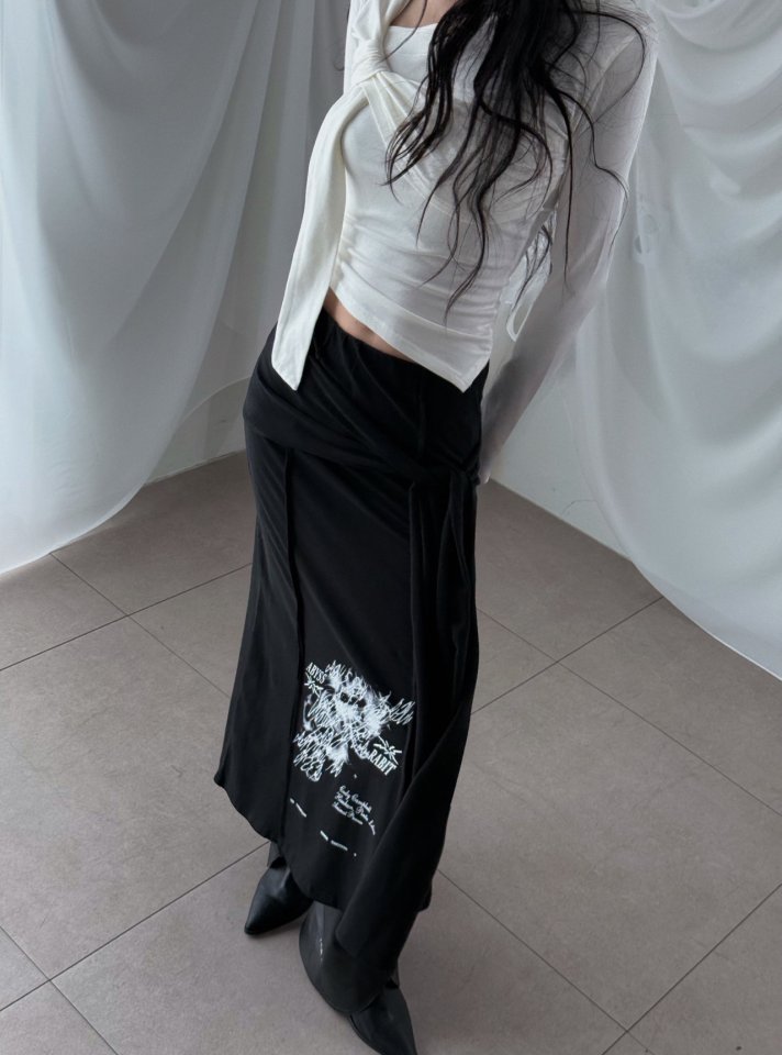 Rare Closet - Korean Women Fashion - #womensfashion - Off Seam Tie Skirt - 11