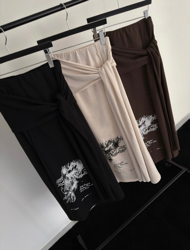 Rare Closet - Korean Women Fashion - #womensfashion - Off Seam Tie Skirt - 5