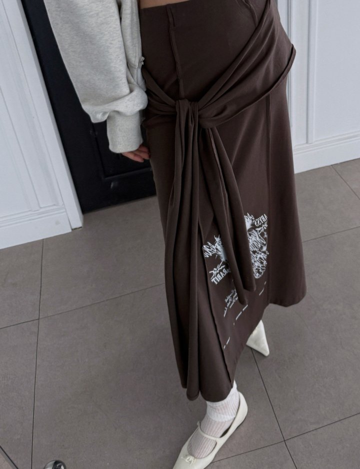 Rare Closet - Korean Women Fashion - #womensfashion - Off Seam Tie Skirt - 7