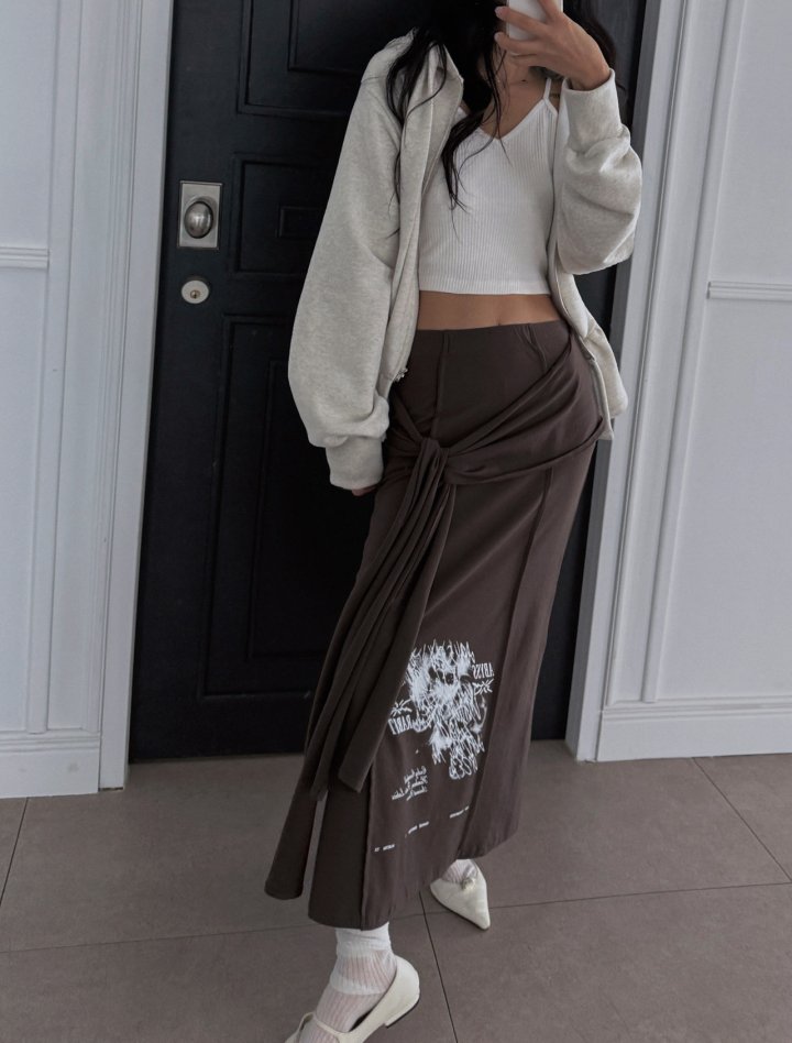 Rare Closet - Korean Women Fashion - #womensfashion - Off Seam Tie Skirt - 9