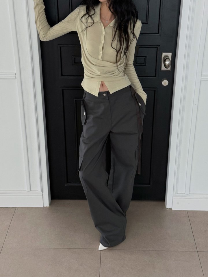 Rare Closet - Korean Women Fashion - #momslook - Double Collar Flare Tee - 4