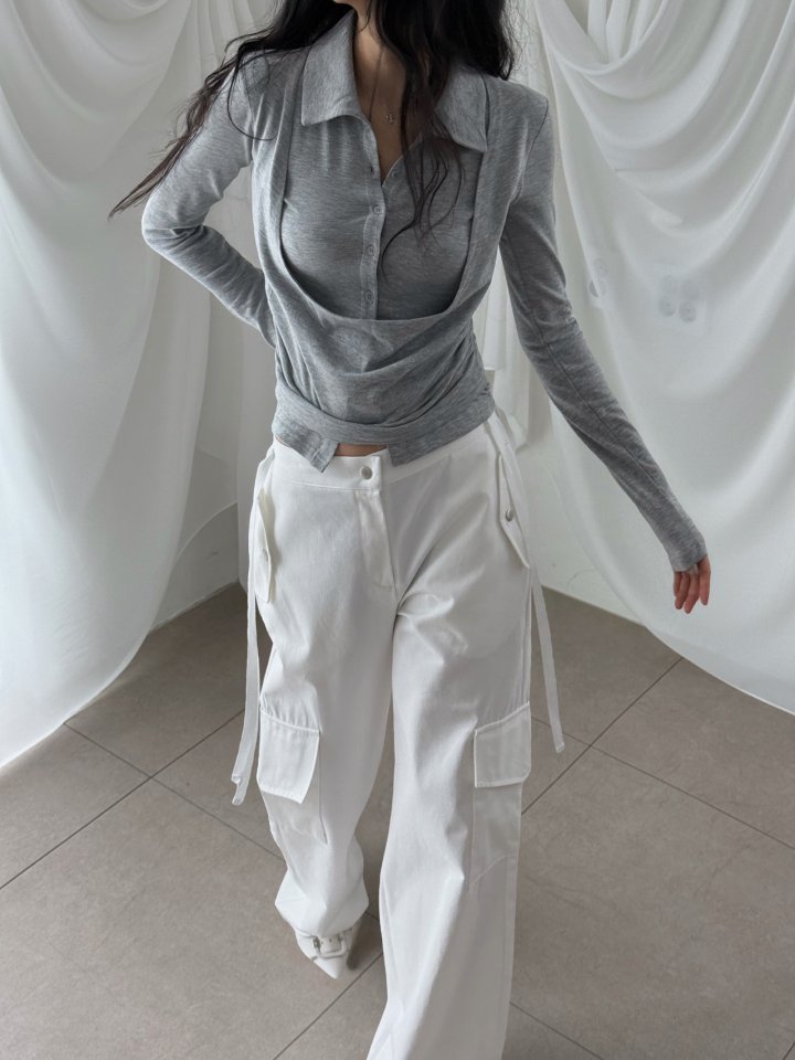 Rare Closet - Korean Women Fashion - #womensfashion - Bible Cargo String Pants - 10