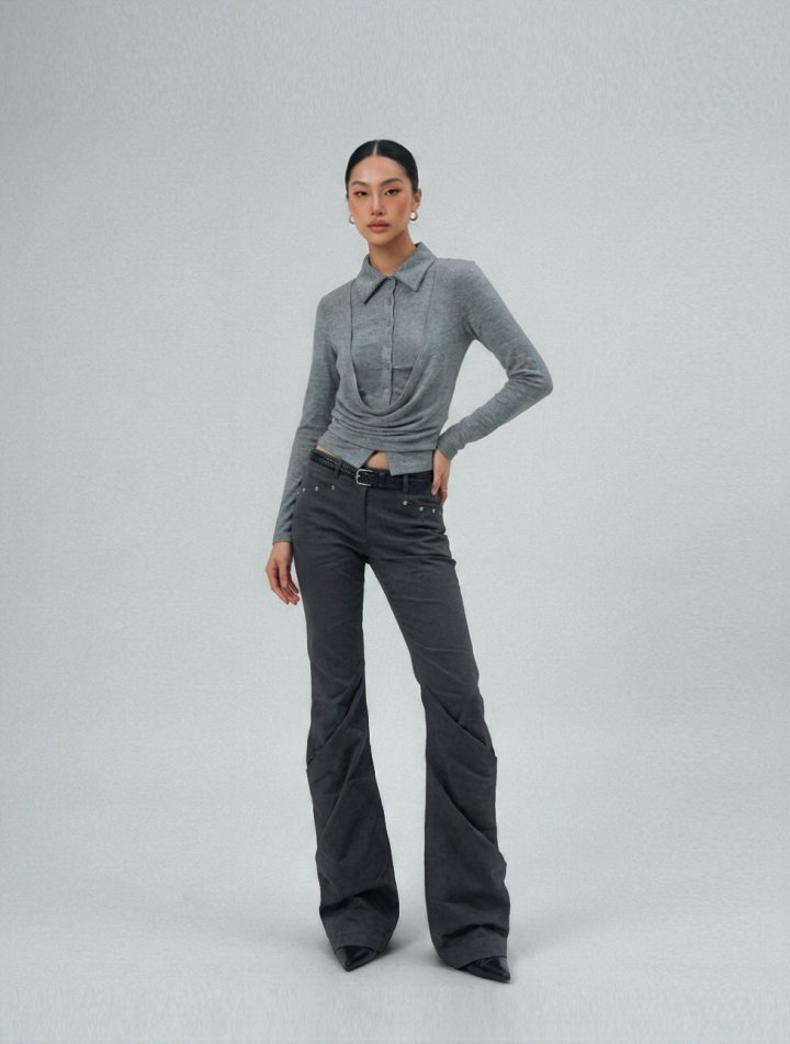 Rare Closet - Korean Women Fashion - #womensfashion - Two Pintuck Bootcut Pants - 10