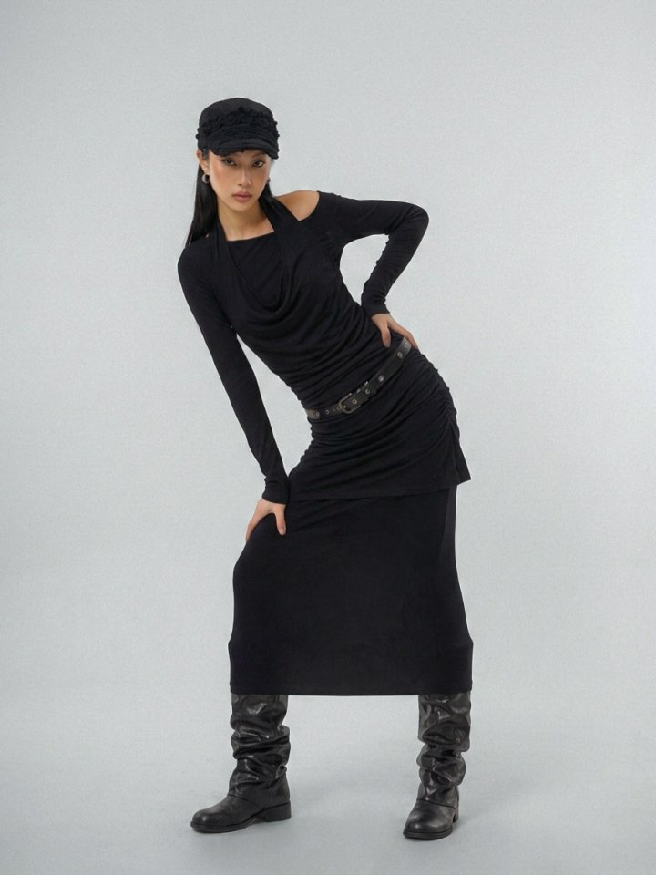 Drape Flare One-piece by Rare Closet for Women - view 3
