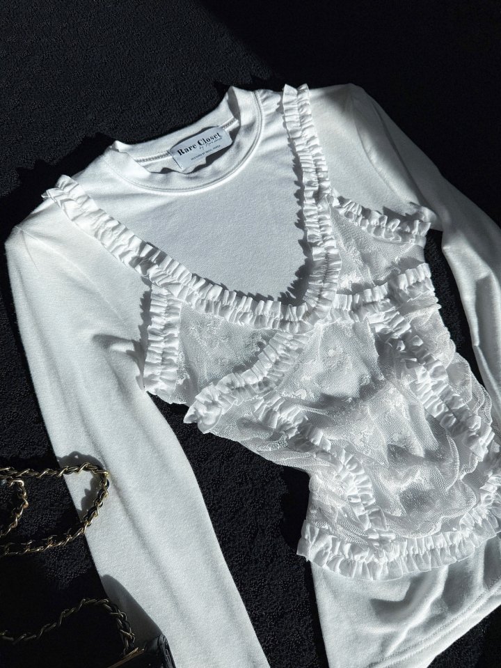 Rare Closet - Korean Women Fashion - #womensfashion - Opening Bustier Tee - 6