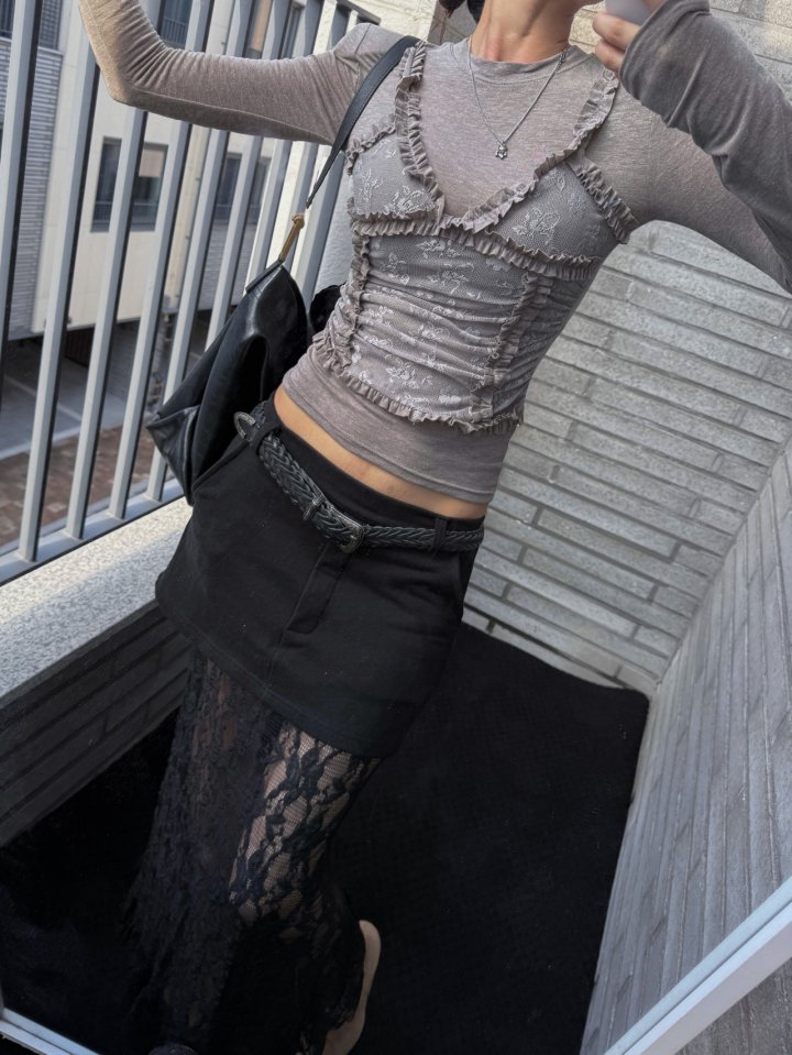 Rare Closet - Korean Women Fashion - #womensfashion - Opening Bustier Tee - 8