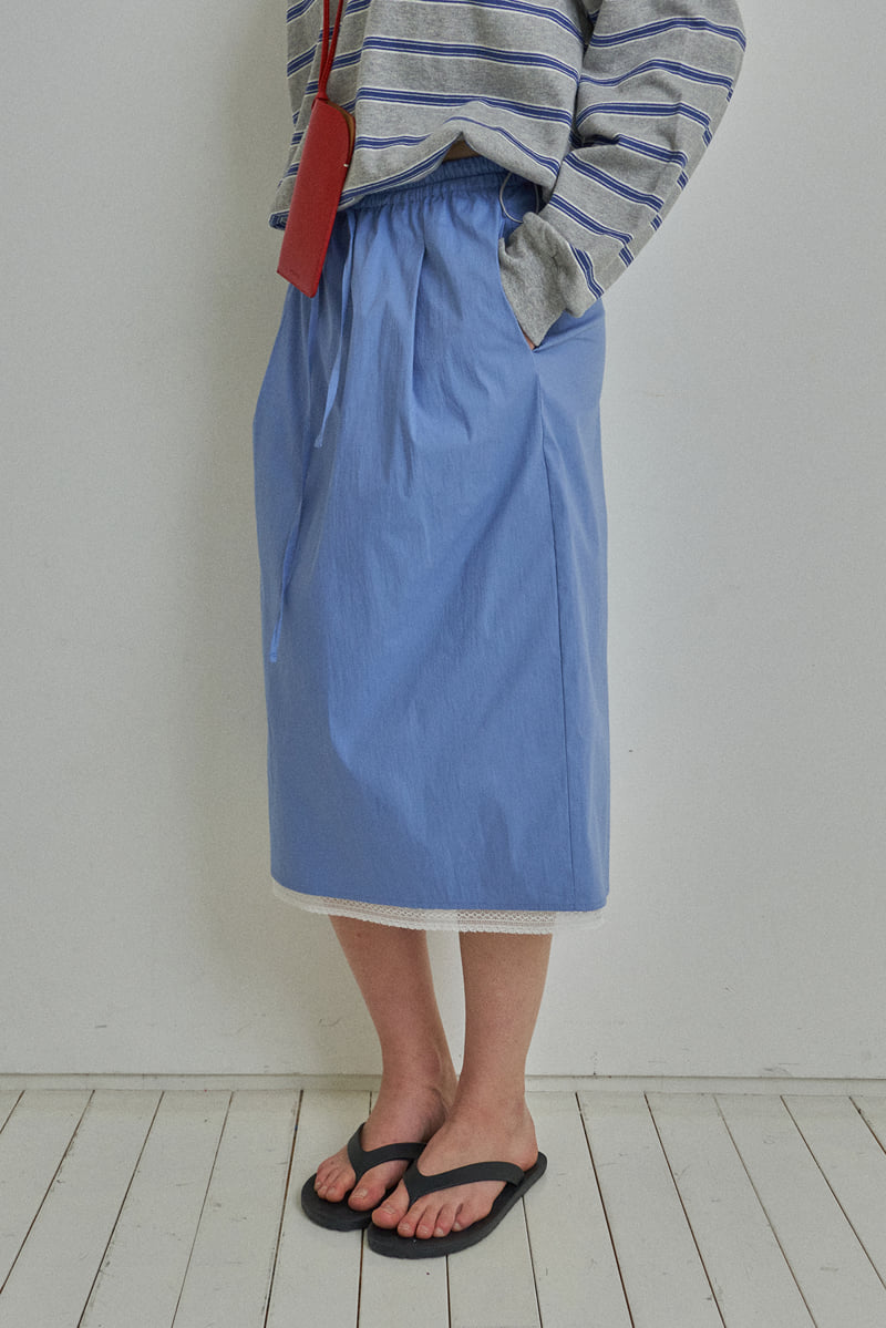 Reirai - Korean Women Fashion - #momslook - Mu Lace Bending Skirt - 6