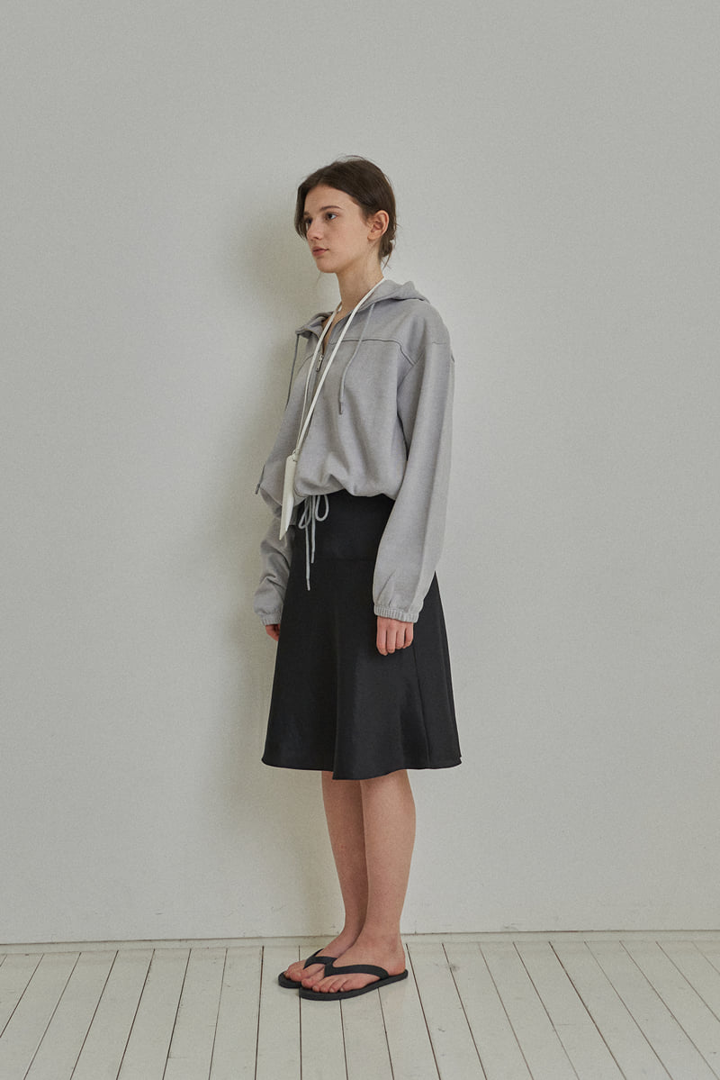Reirai - Korean Women Fashion - #momslook - Diagonal Satin Skirt - 3