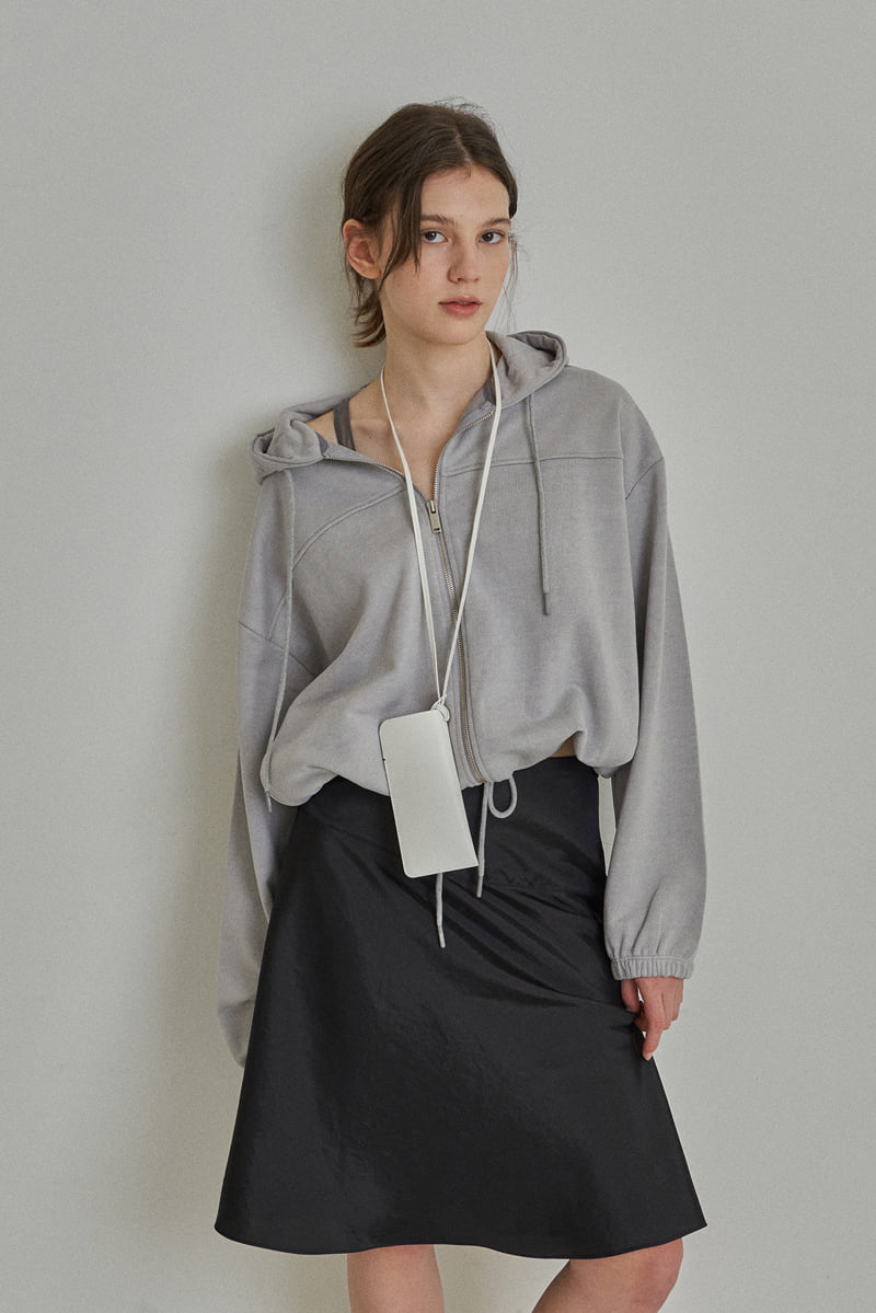 Reirai - Korean Women Fashion - #momslook - Diagonal Satin Skirt - 5