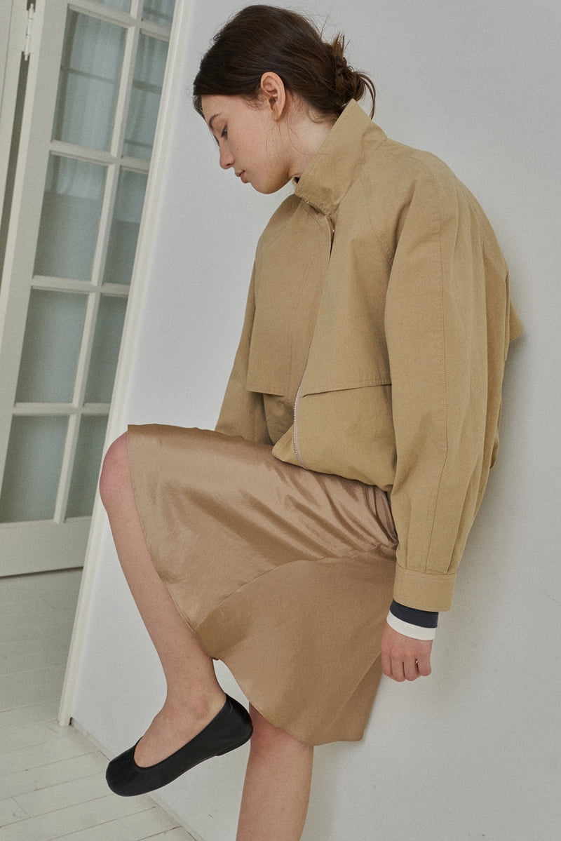 Reirai - Korean Women Fashion - #momslook - Diagonal Satin Skirt - 9
