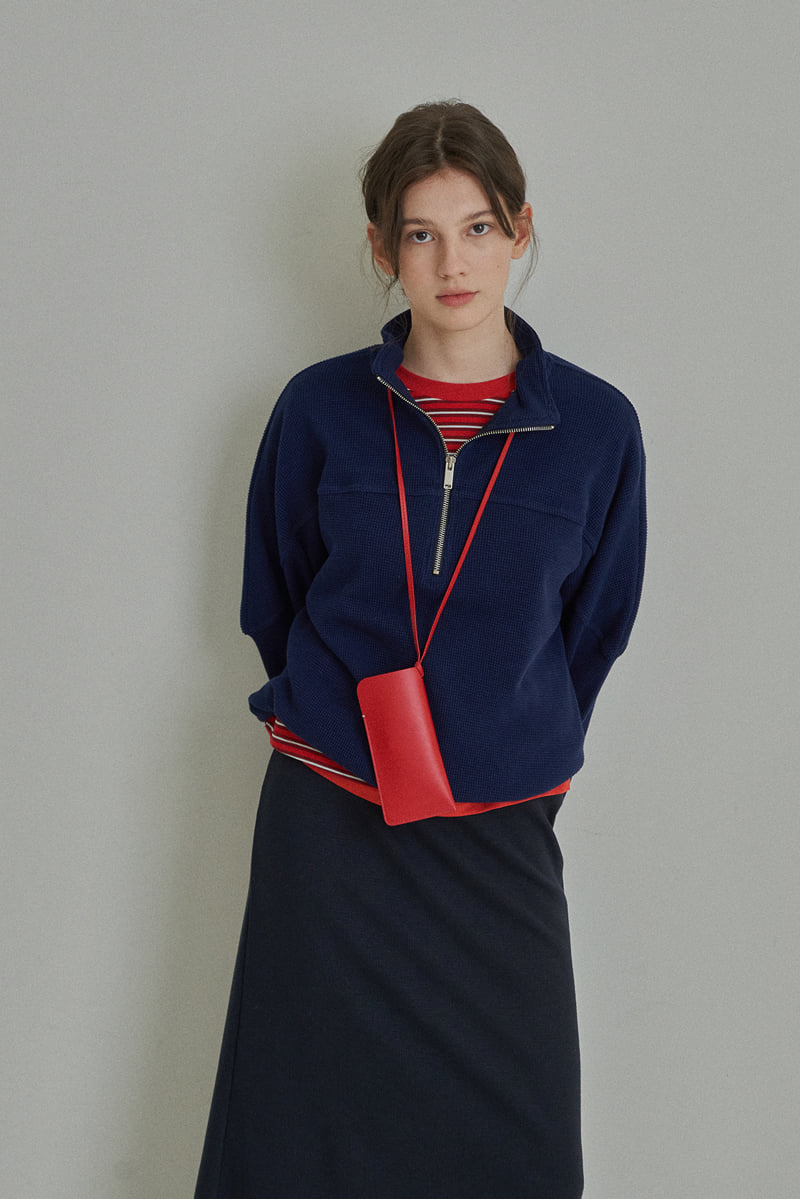 Reirai - Korean Women Fashion - #momslook - Coal Stripe Layered Tee - 10