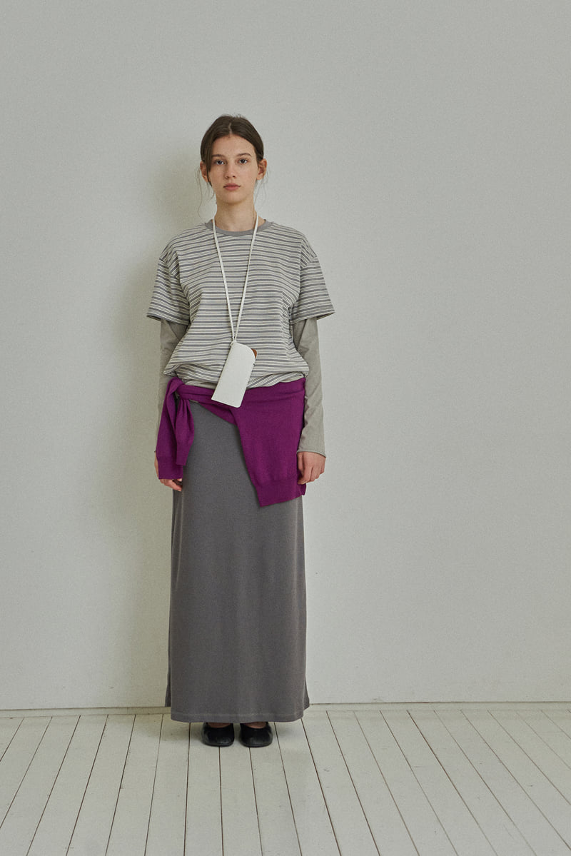 Reirai - Korean Women Fashion - #momslook - Clean Waffle Long Skirt - 11