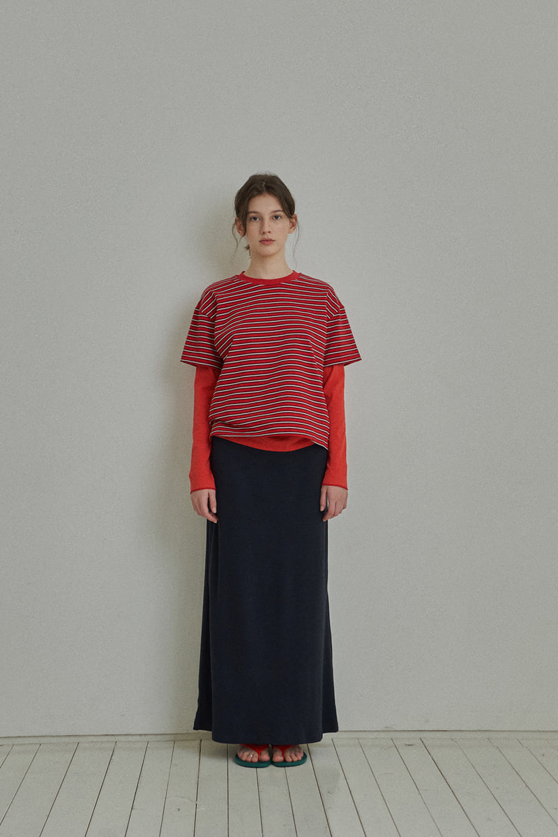 Reirai - Korean Women Fashion - #momslook - Clean Waffle Long Skirt - 9