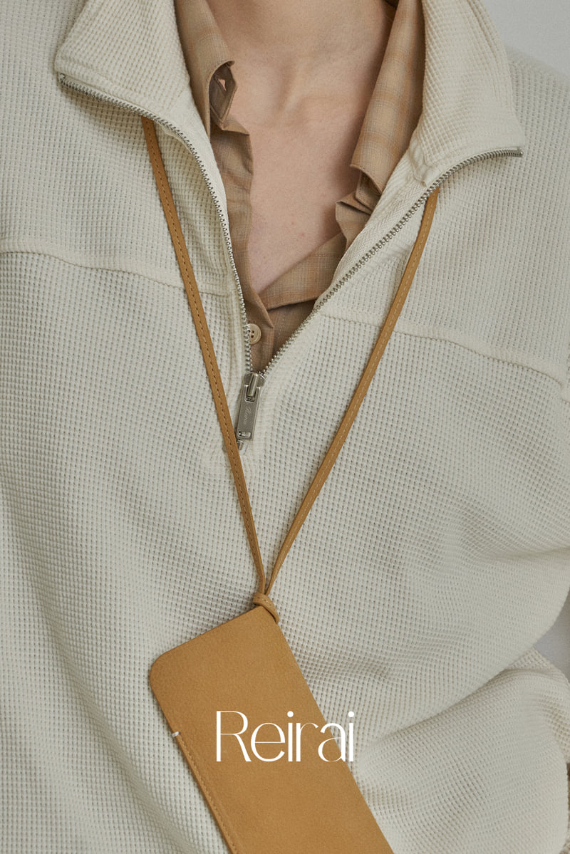 Reirai - Korean Women Fashion - #momslook - Waffle Collar Half Zip-Up - 10