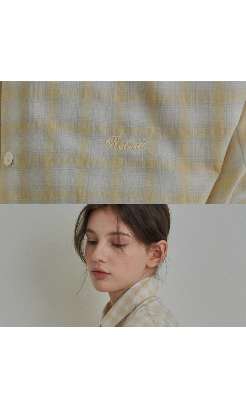 Reirai - Korean Women Fashion - #momslook - Butter Check Shirt - 3