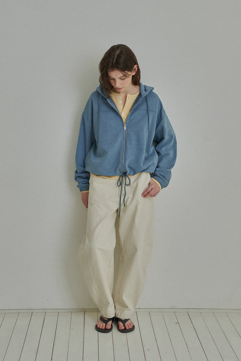 Reirai - Korean Women Fashion - #momslook - Mellow Dying Hood Zip-up - 10