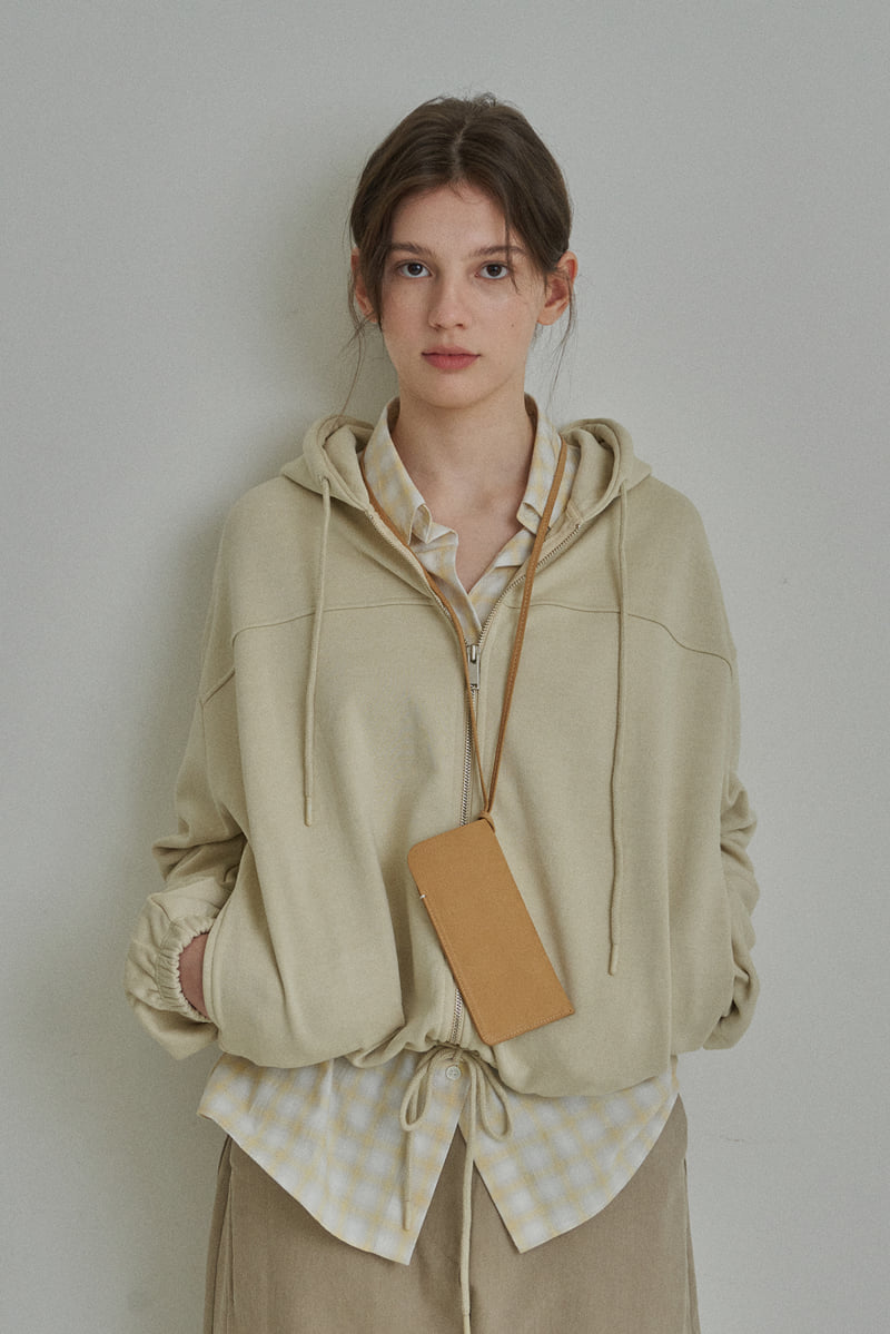 Reirai - Korean Women Fashion - #momslook - Mellow Dying Hood Zip-up - 2