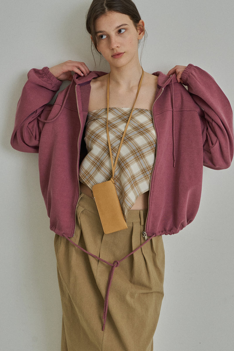 Reirai - Korean Women Fashion - #momslook - Mellow Dying Hood Zip-up - 11