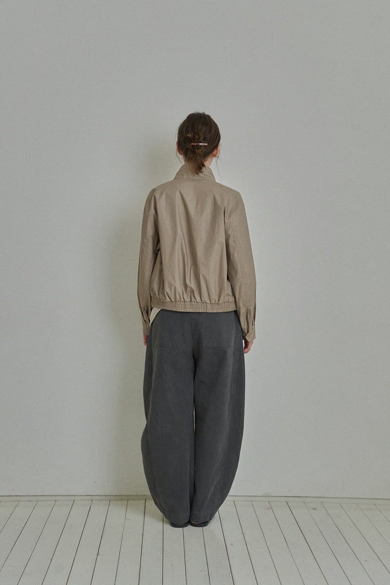 Reirai - Korean Women Fashion - #momslook - Cationic Curved Cotton Pants - 12