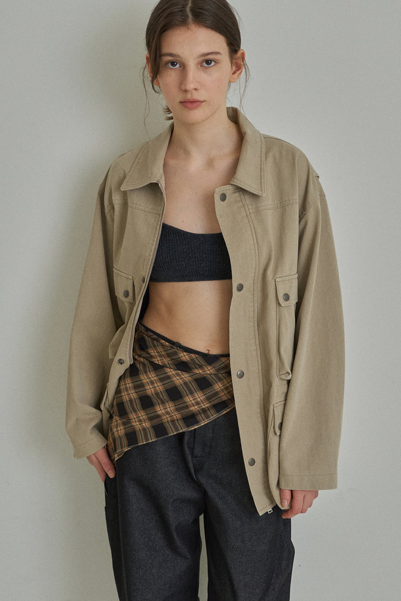 Reirai - Korean Women Fashion - #momslook - Cationic Pocket Safari - 9