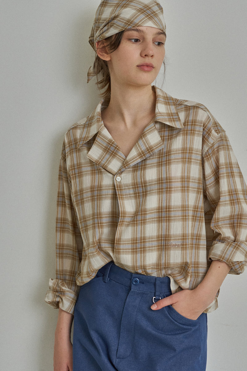 Reirai - Korean Women Fashion - #momslook - Jane Check Shirt - 3