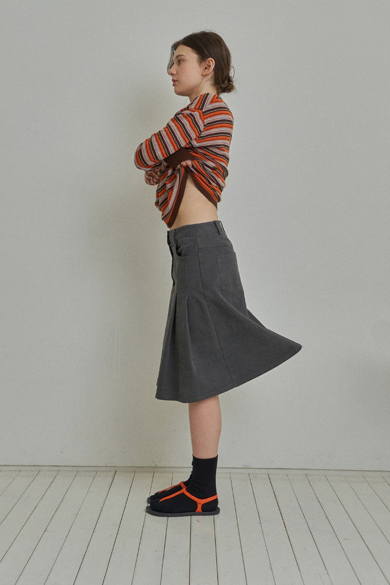 Reirai - Korean Women Fashion - #pursuepretty - Dyed Cotton Pleated Skirt