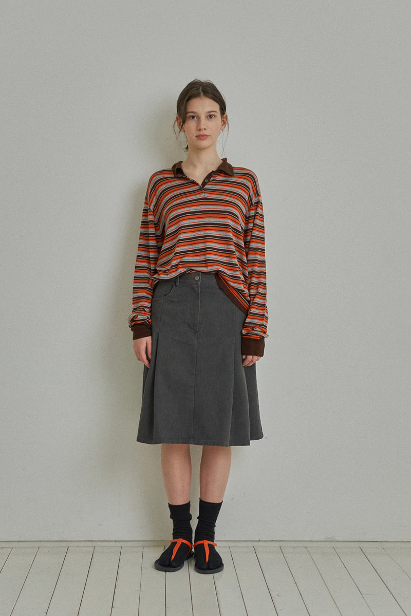 Reirai - Korean Women Fashion - #restrostyle - Dyed Cotton Pleated Skirt - 2