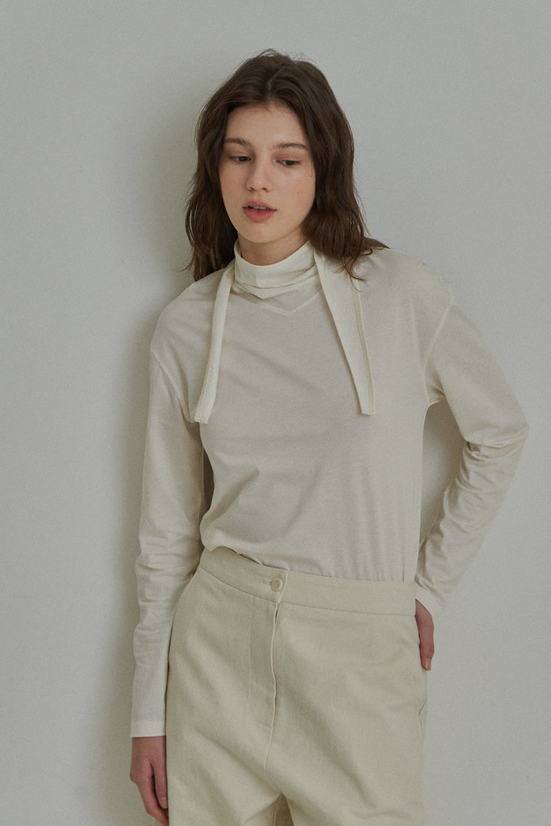 Reirai - Korean Women Fashion - #womensfashion - Maison Scarf Tee - 9