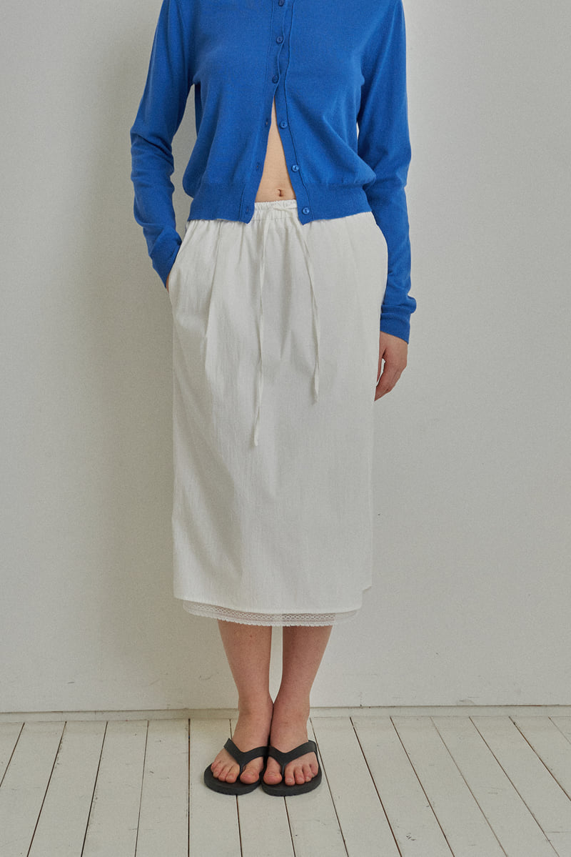 Reirai - Korean Women Fashion - #womensfashion - Mu Lace Bending Skirt - 9