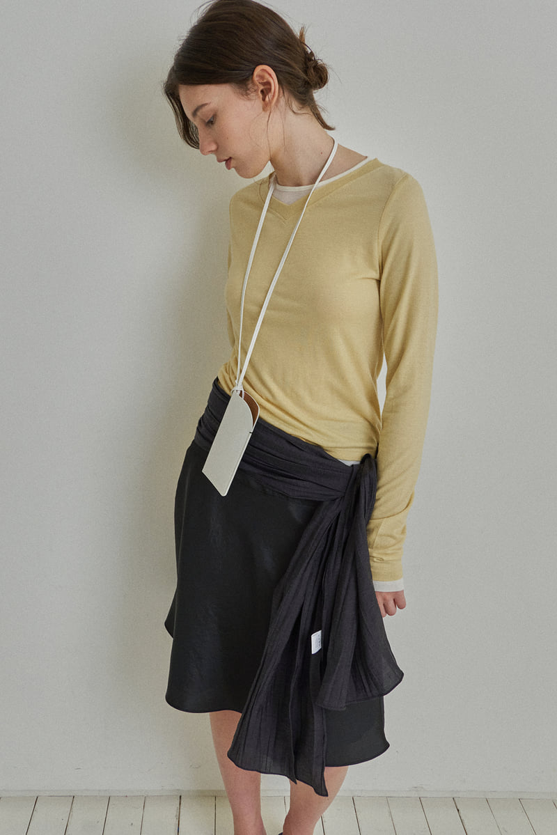 Reirai - Korean Women Fashion - #womensfashion - Pleated Silk Scarf - 6