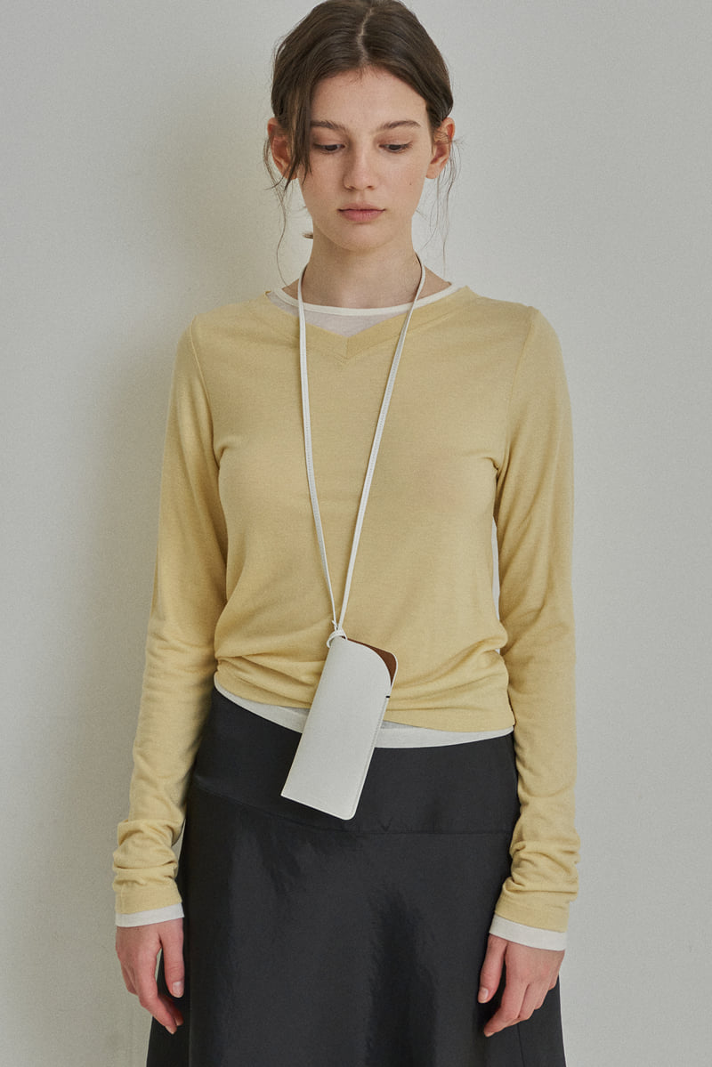 Reirai - Korean Women Fashion - #womensfashion - Layered V-Neck Tee - 7