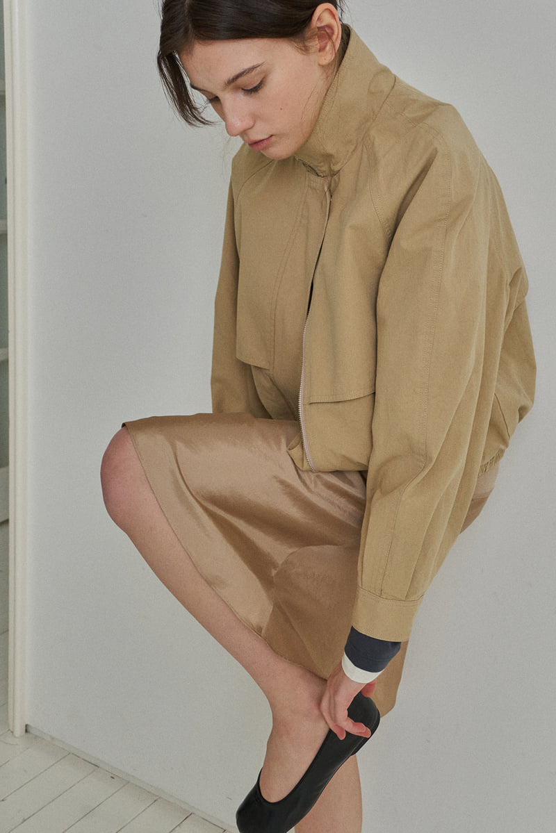 Reirai - Korean Women Fashion - #womensfashion - Diagonal Satin Skirt - 10