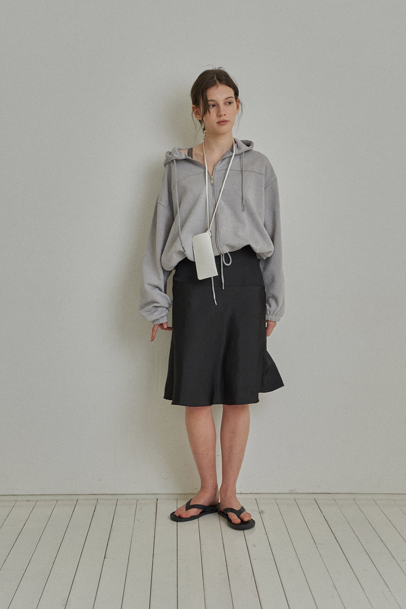 Reirai - Korean Women Fashion - #womensfashion - Diagonal Satin Skirt - 2