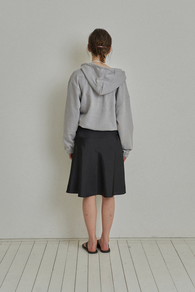 Reirai - Korean Women Fashion - #momslook - Diagonal Satin Skirt - 4