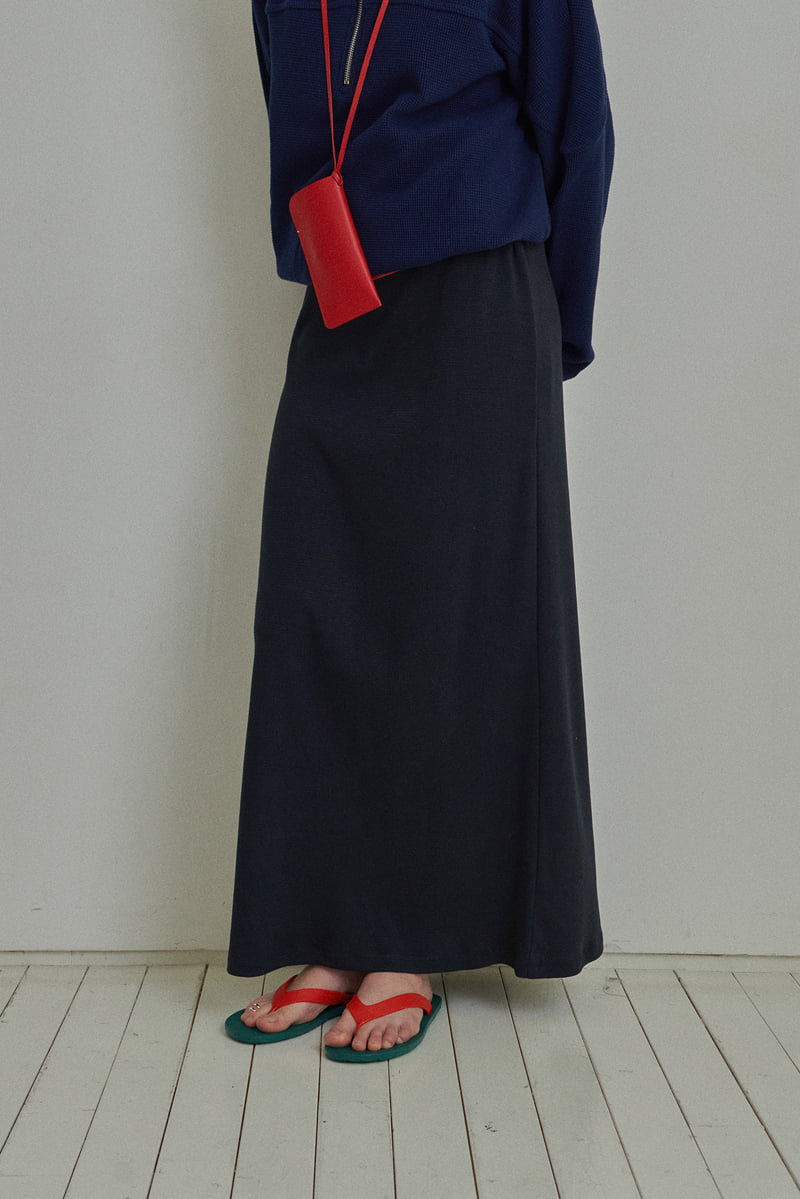 Reirai - Korean Women Fashion - #womensfashion - Clean Waffle Long Skirt - 10