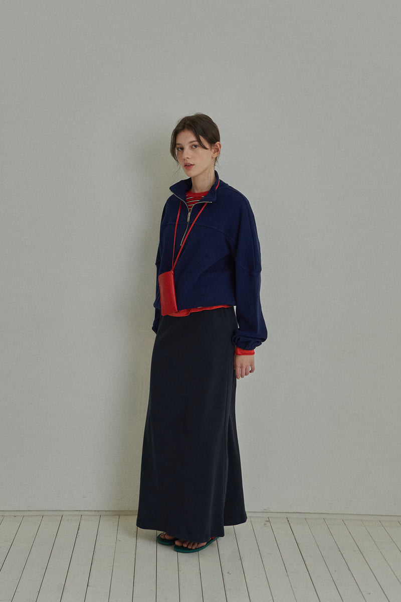 Reirai - Korean Women Fashion - #womensfashion - Waffle Collar Half Zip-Up - 11