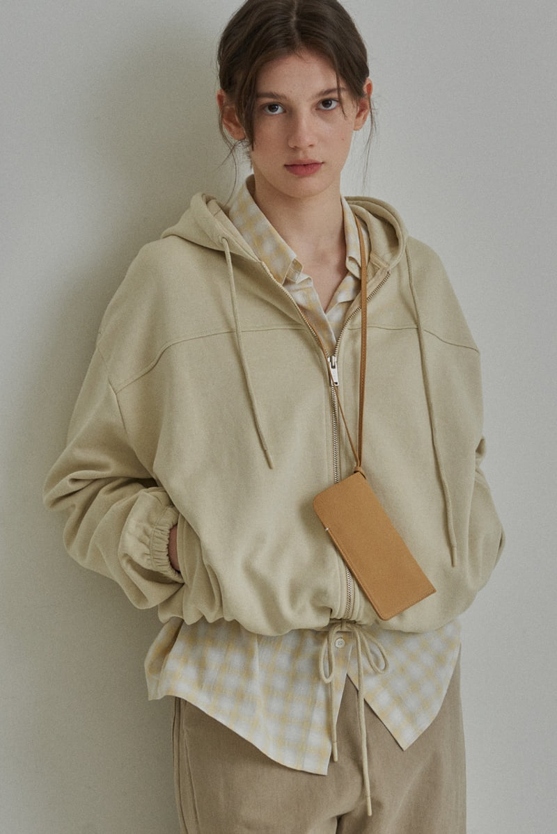 Reirai - Korean Women Fashion - #womensfashion - Mellow Dying Hood Zip-up
