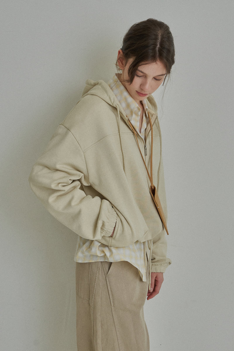 Reirai - Korean Women Fashion - #womensfashion - Mellow Dying Hood Zip-up - 3