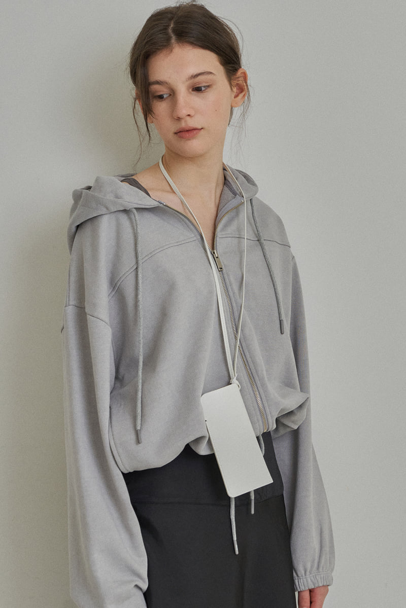 Reirai - Korean Women Fashion - #momslook - Mellow Dying Hood Zip-up - 4