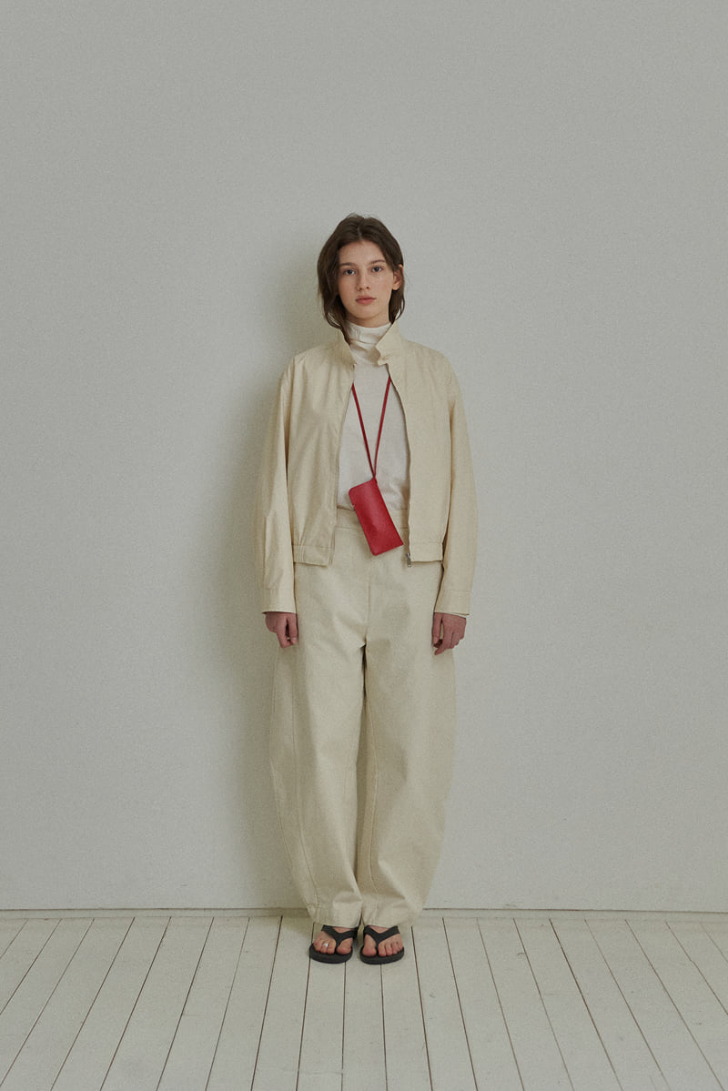 Reirai - Korean Women Fashion - #womensfashion - Cationic Curved Cotton Pants - 7