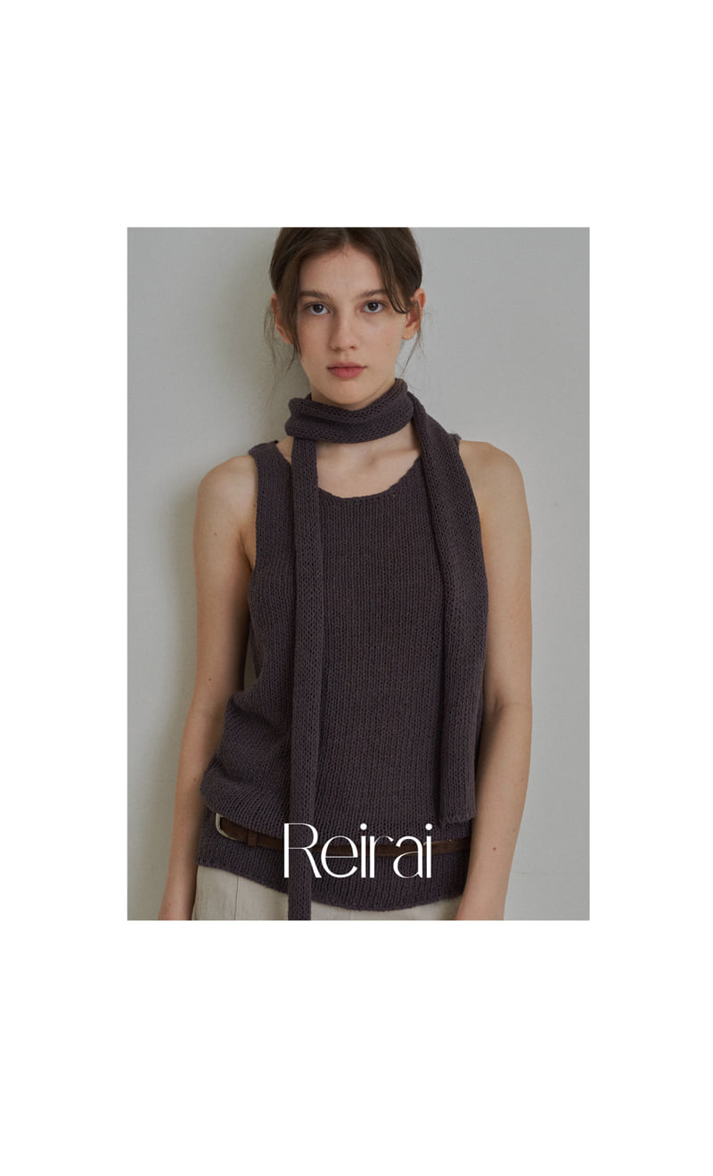 Reirai - Korean Women Fashion - #womensfashion - Soap Muffler Sleeveless Set - 3