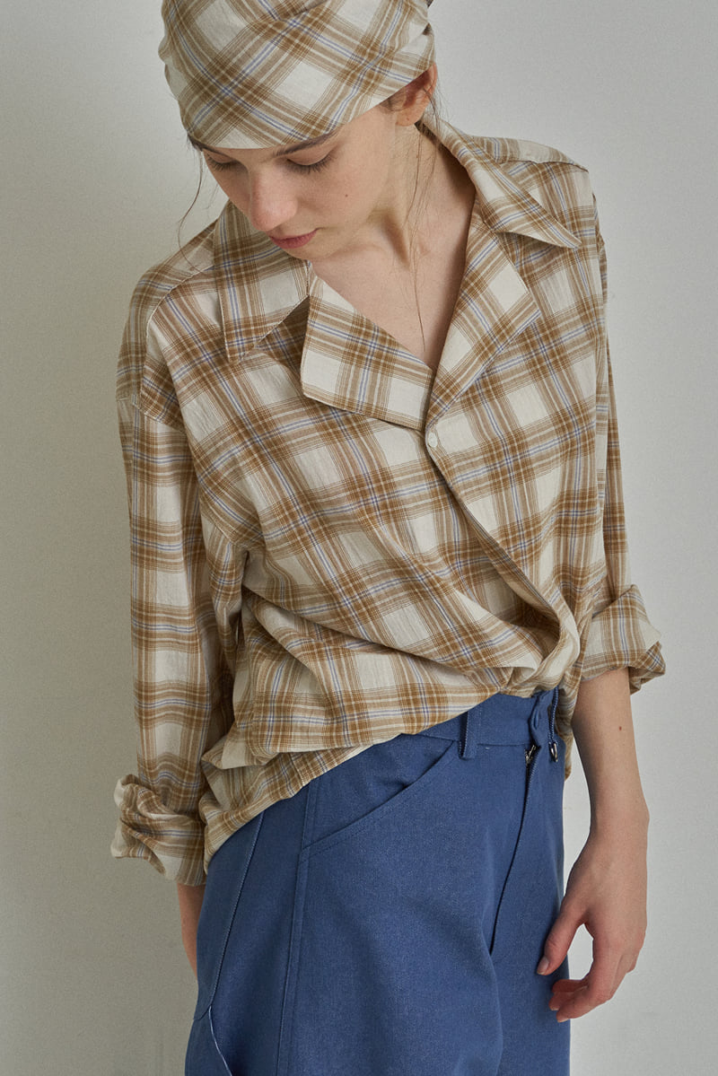 Reirai - Korean Women Fashion - #momslook - Jane Check Shirt - 4