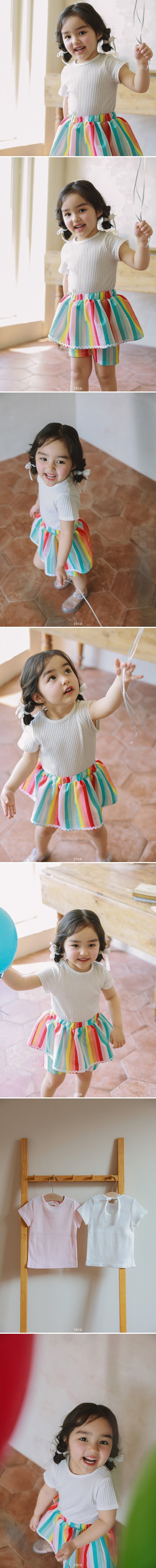 Rica - Korean Children Fashion - #toddlerclothing - Ribbed Tee